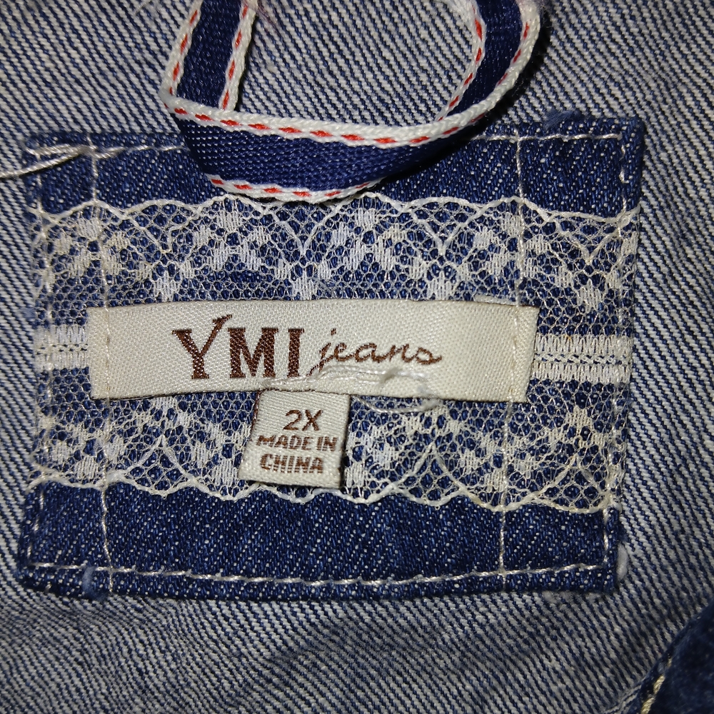 Cropped Distressed Blue Denim Jacket - Picture 2 of 3